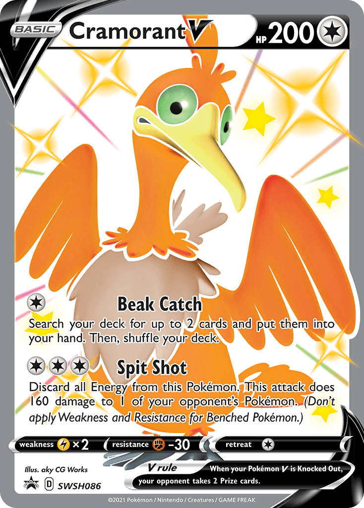 Cramorant V SWSH Black Star Promos card