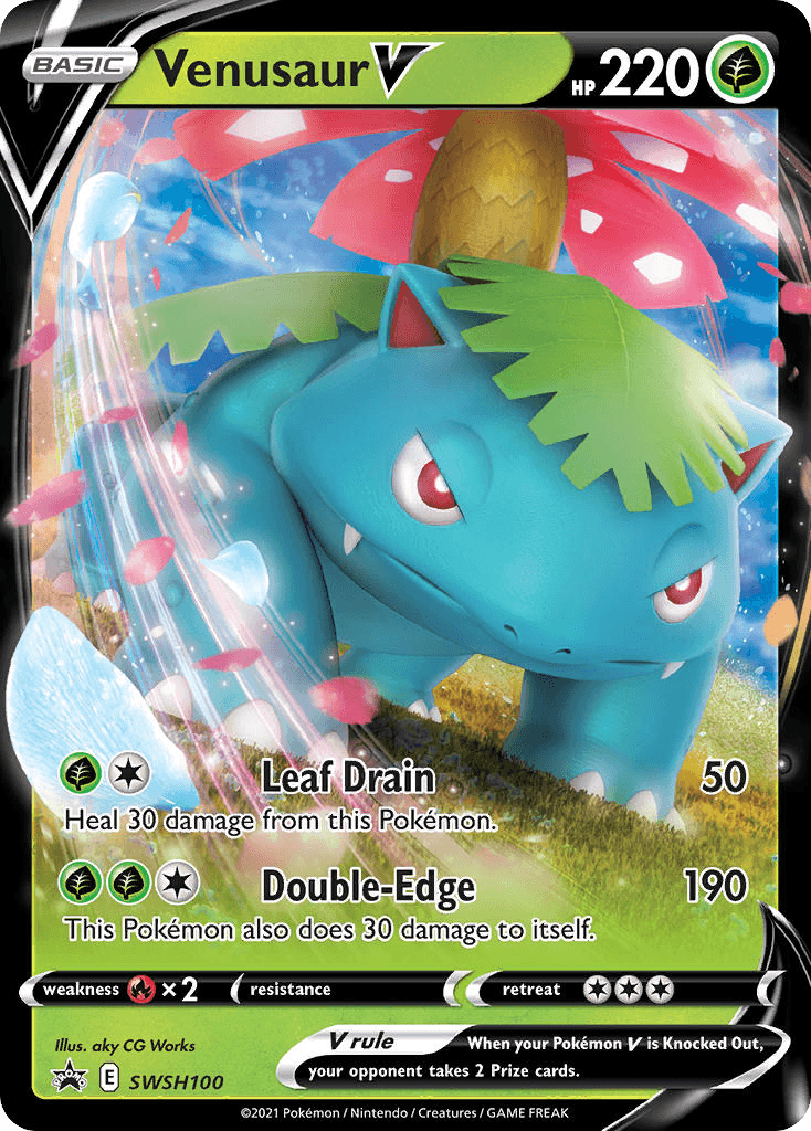 Venusaur V SWSH Black Star Promos card