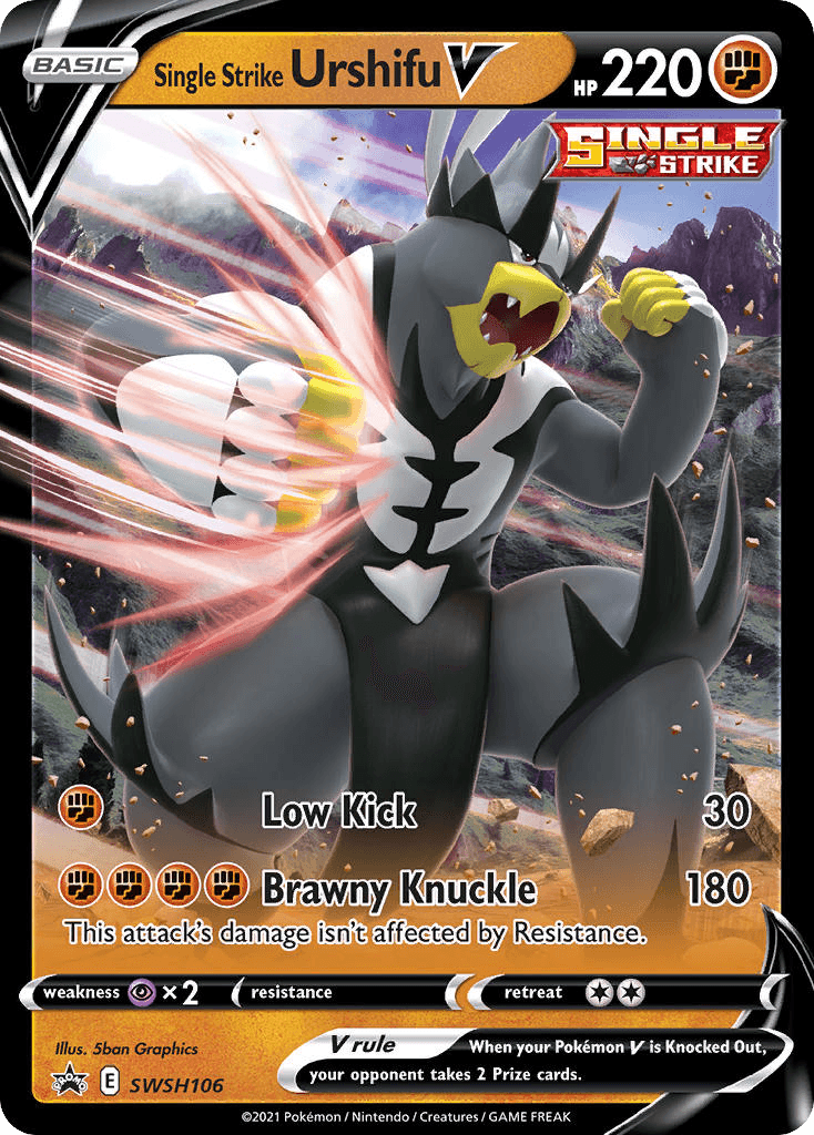 Single Strike Urshifu V SWSH Black Star Promos card