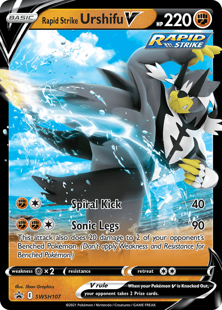 Rapid Strike Urshifu V SWSH Black Star Promos card