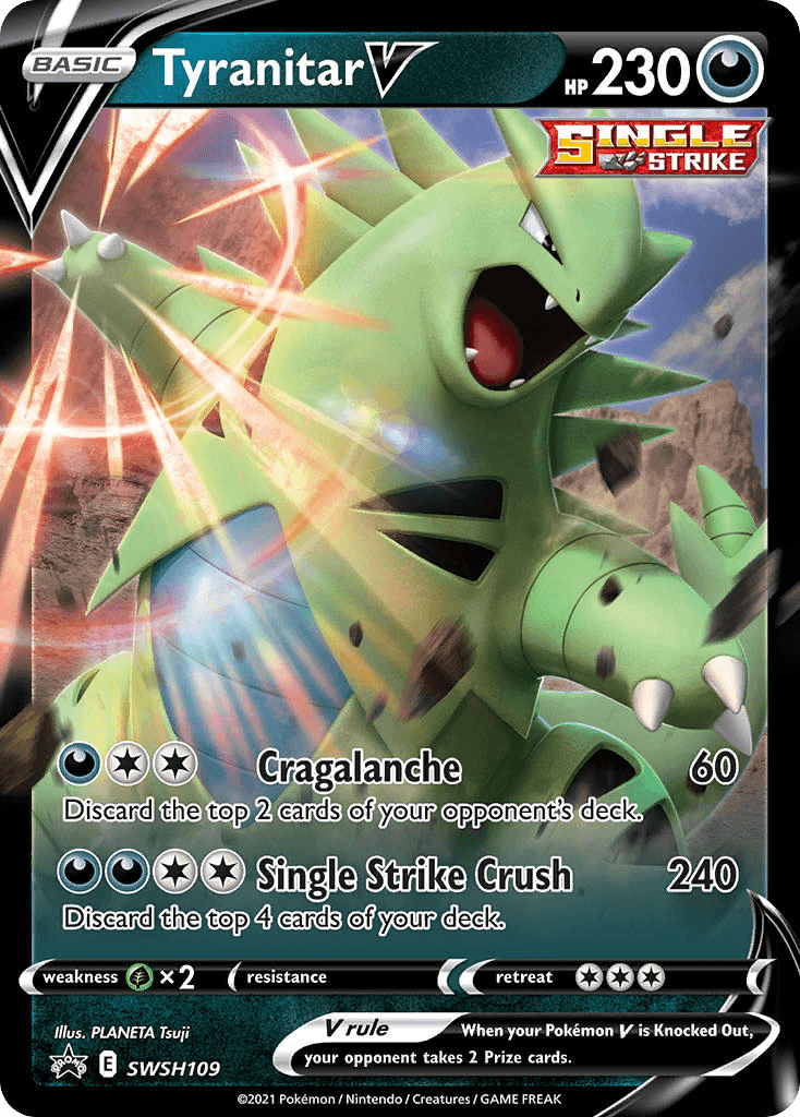 Tyranitar V SWSH Black Star Promos card