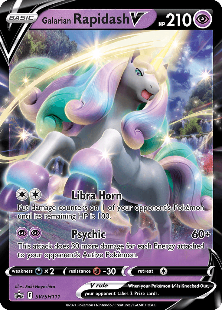 Galarian Rapidash V SWSH Black Star Promos card