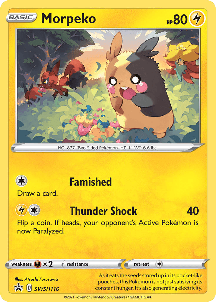 Morpeko SWSH Black Star Promos card