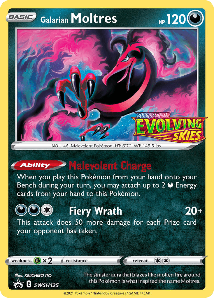 Galarian Moltres SWSH Black Star Promos card