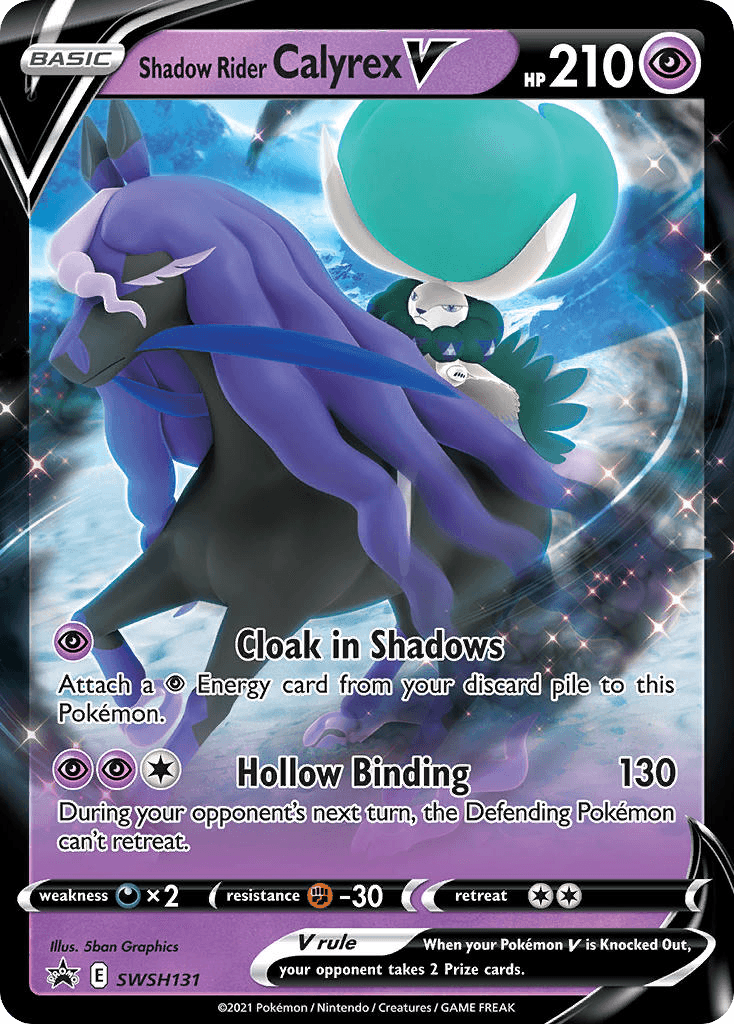 Shadow Rider Calyrex V SWSH Black Star Promos card
