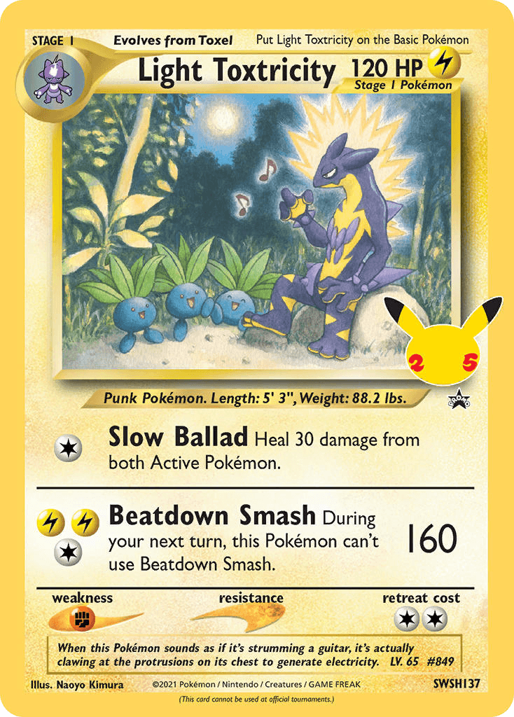 Light Toxtricity SWSH Black Star Promos card