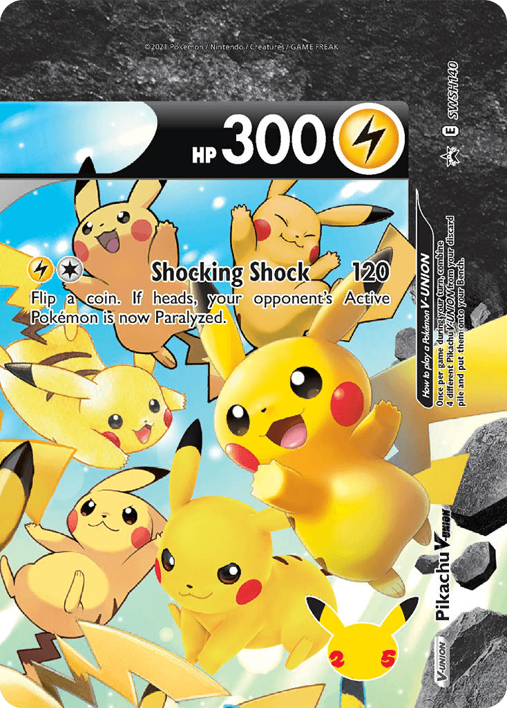 Pikachu V-UNION SWSH Black Star Promos card