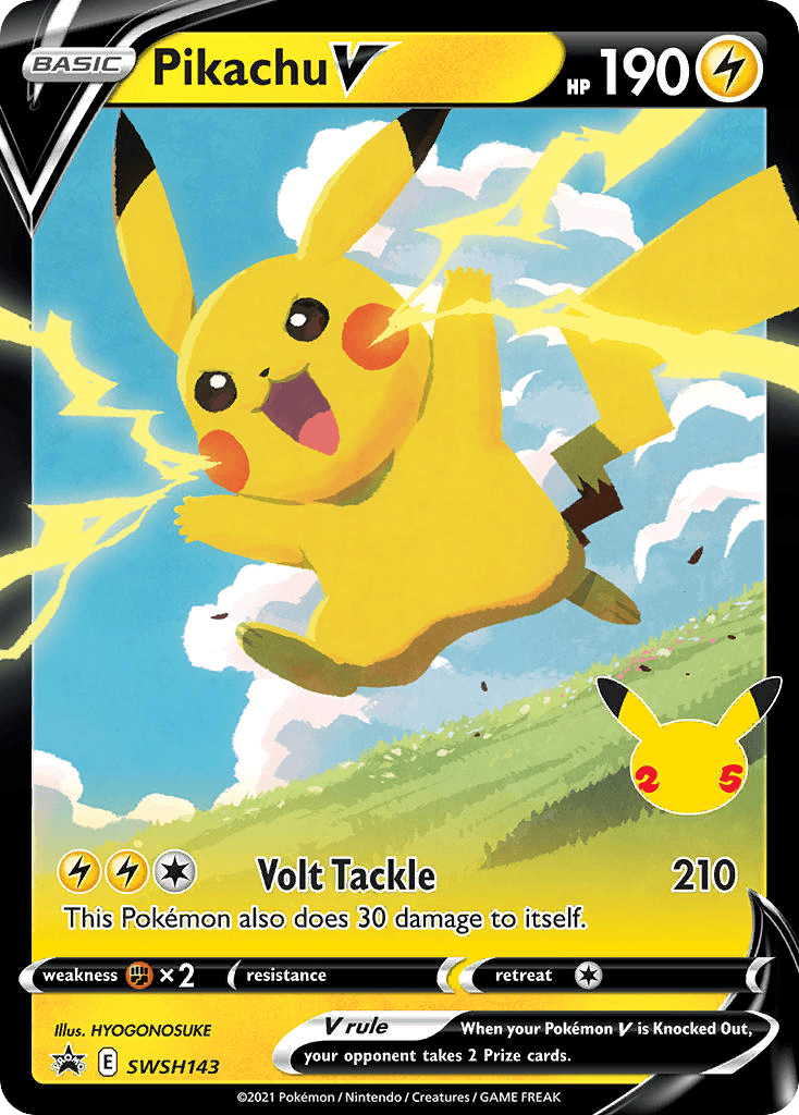Pikachu V SWSH Black Star Promos card