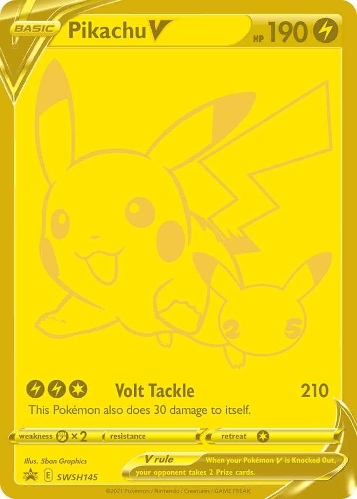 Pikachu V SWSH Black Star Promos card