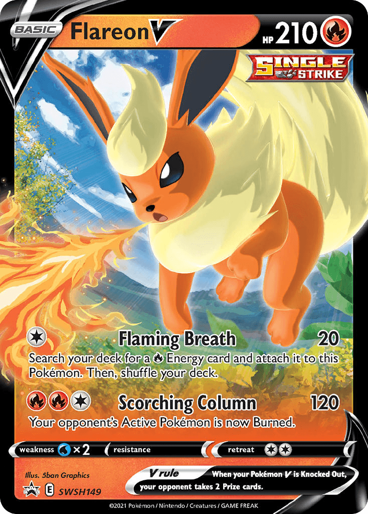 Flareon V SWSH Black Star Promos card
