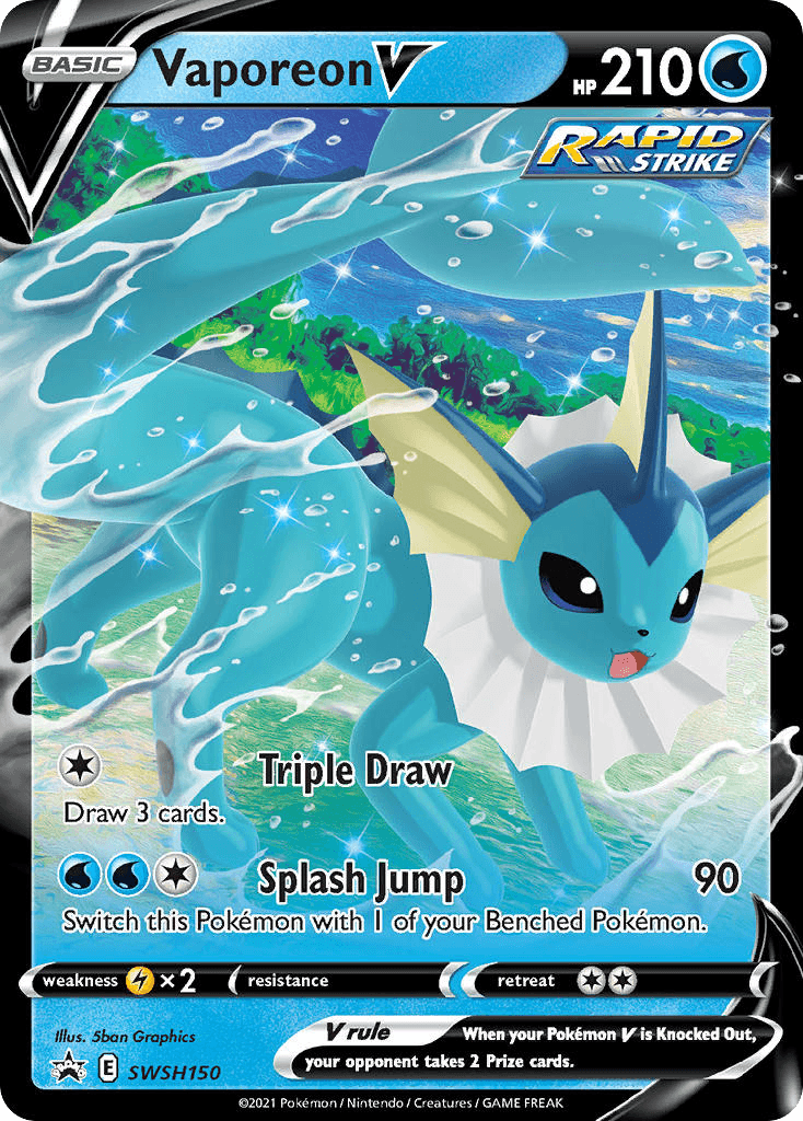 Vaporeon V SWSH Black Star Promos card
