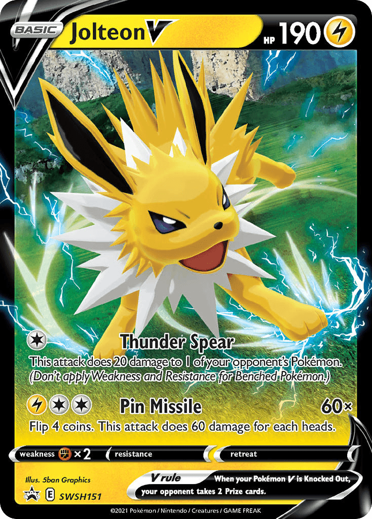 Jolteon V SWSH Black Star Promos card