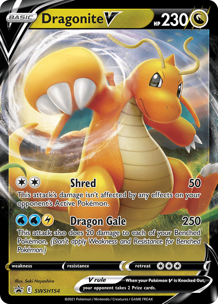 Dragonite V SWSH Black Star Promos card