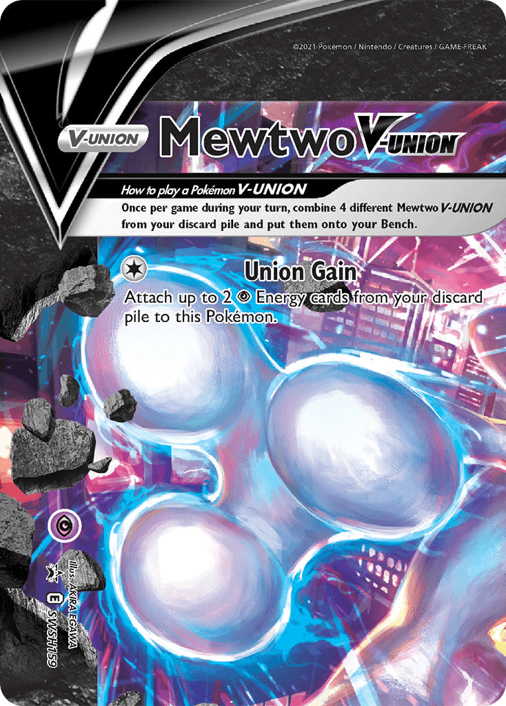 Mewtwo V-UNION SWSH Black Star Promos card