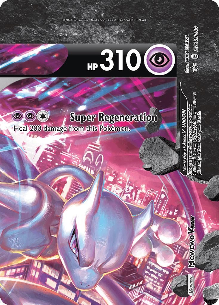 Mewtwo V-UNION SWSH Black Star Promos card