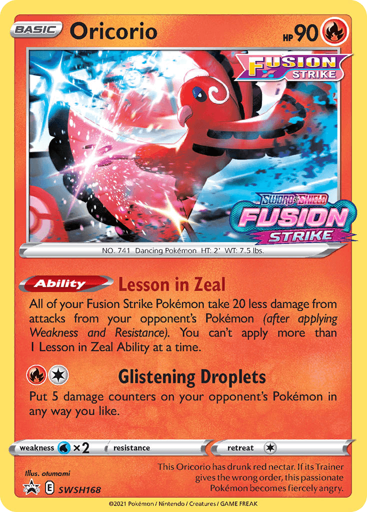 Oricorio SWSH Black Star Promos card