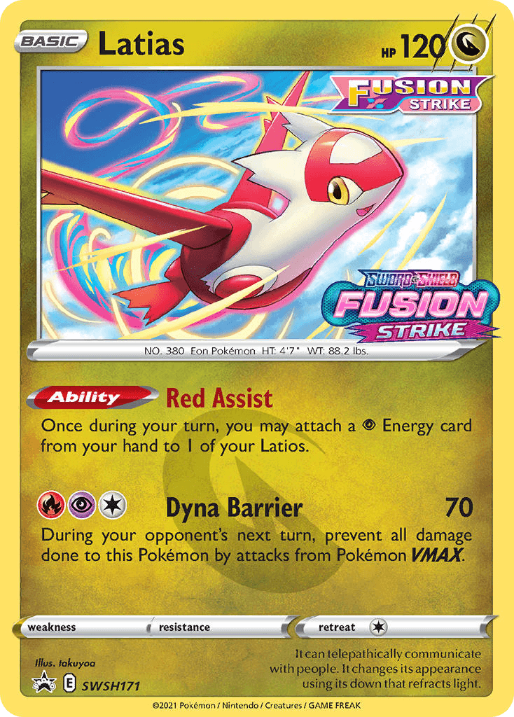 Latias SWSH Black Star Promos card