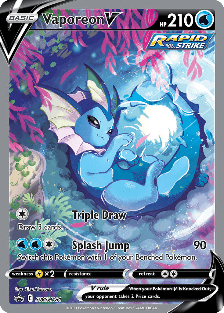 Vaporeon V SWSH Black Star Promos card