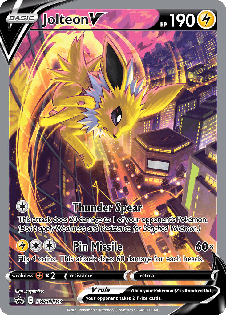 Jolteon V SWSH Black Star Promos card