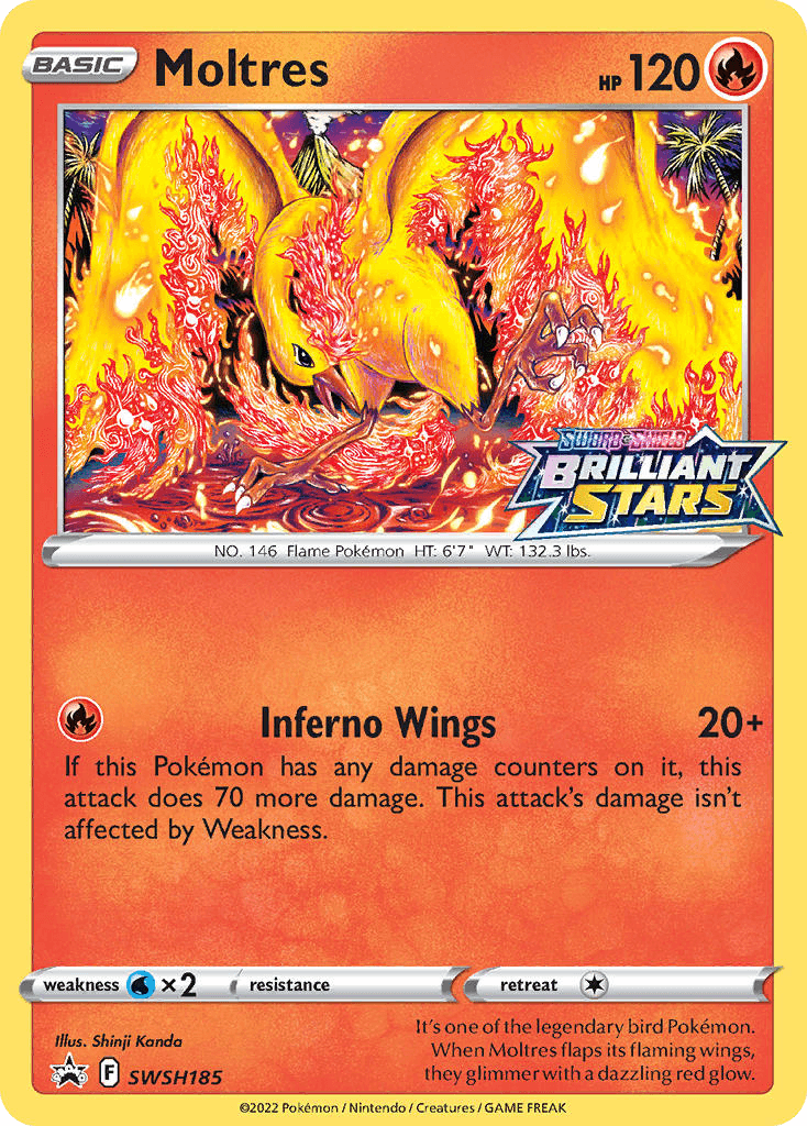 Moltres SWSH Black Star Promos card