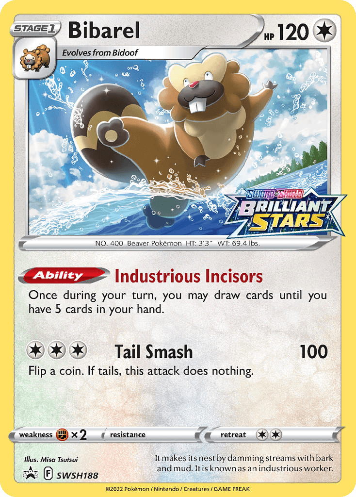 Bibarel SWSH Black Star Promos card