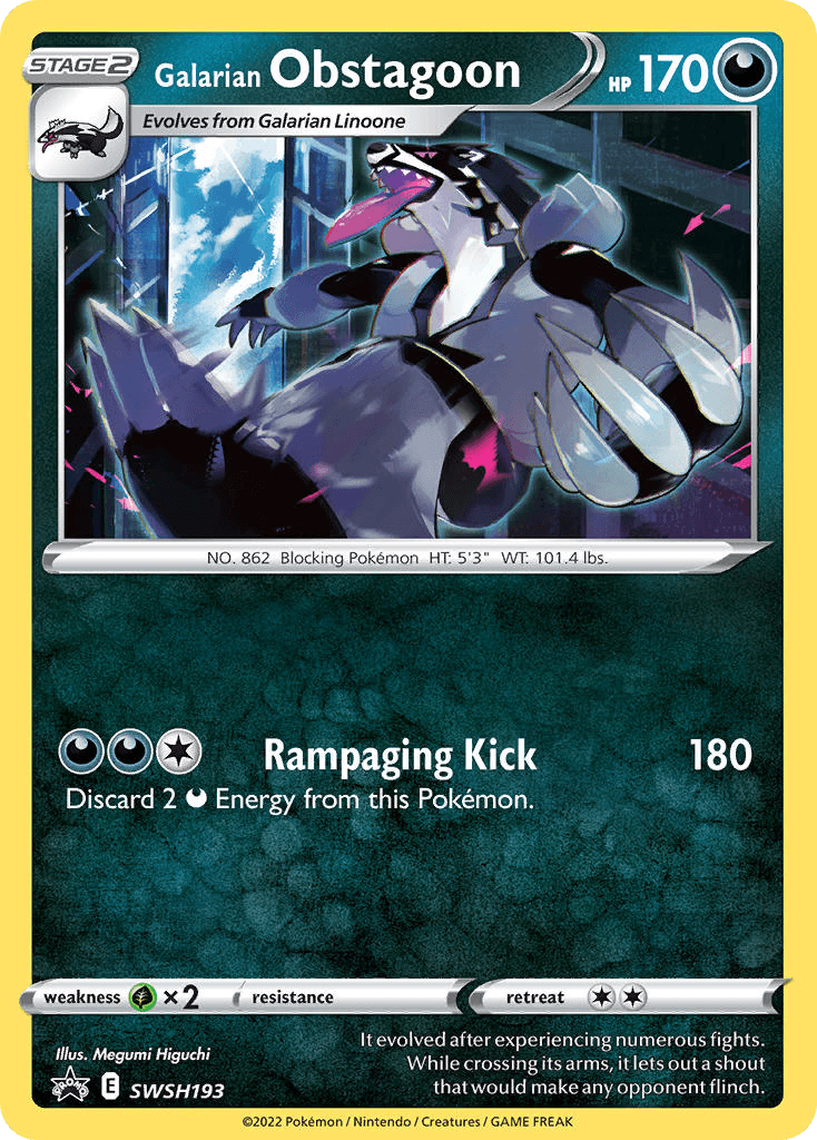Galarian Obstagoon SWSH Black Star Promos card