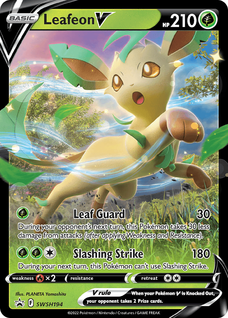 Leafeon V SWSH Black Star Promos card