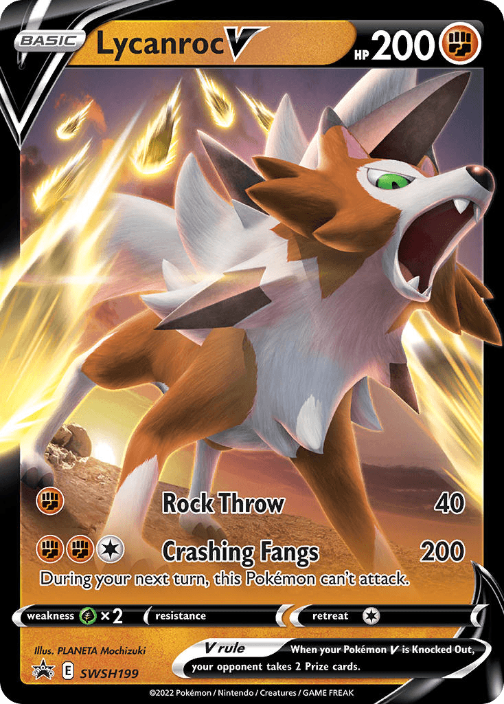 Lycanroc V SWSH Black Star Promos card