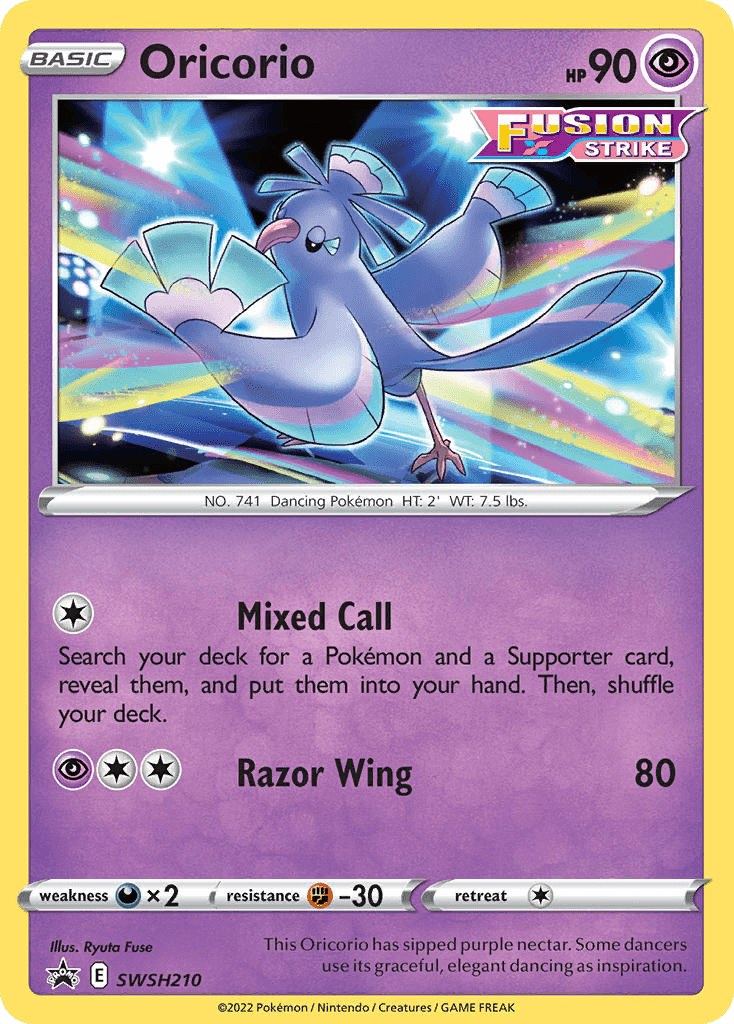 Oricorio SWSH Black Star Promos card