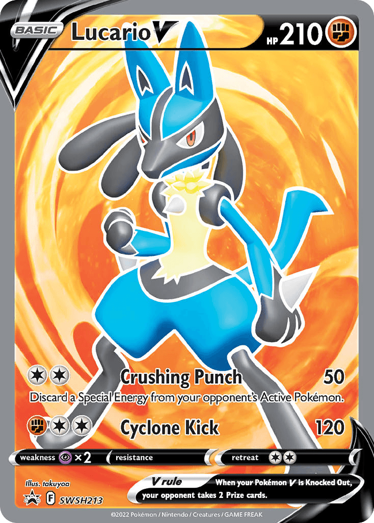 Lucario V SWSH Black Star Promos card