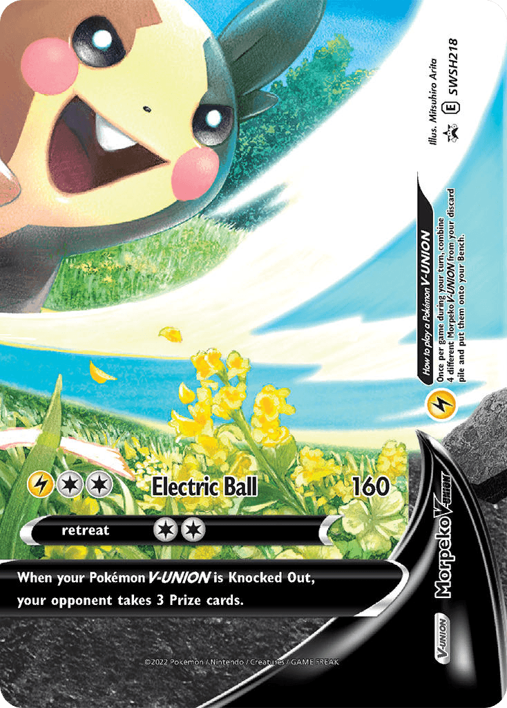 Morpeko V-UNION SWSH Black Star Promos card