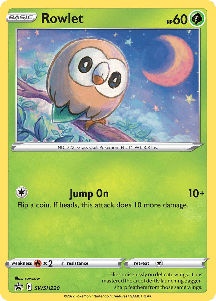 Rowlet SWSH Black Star Promos card