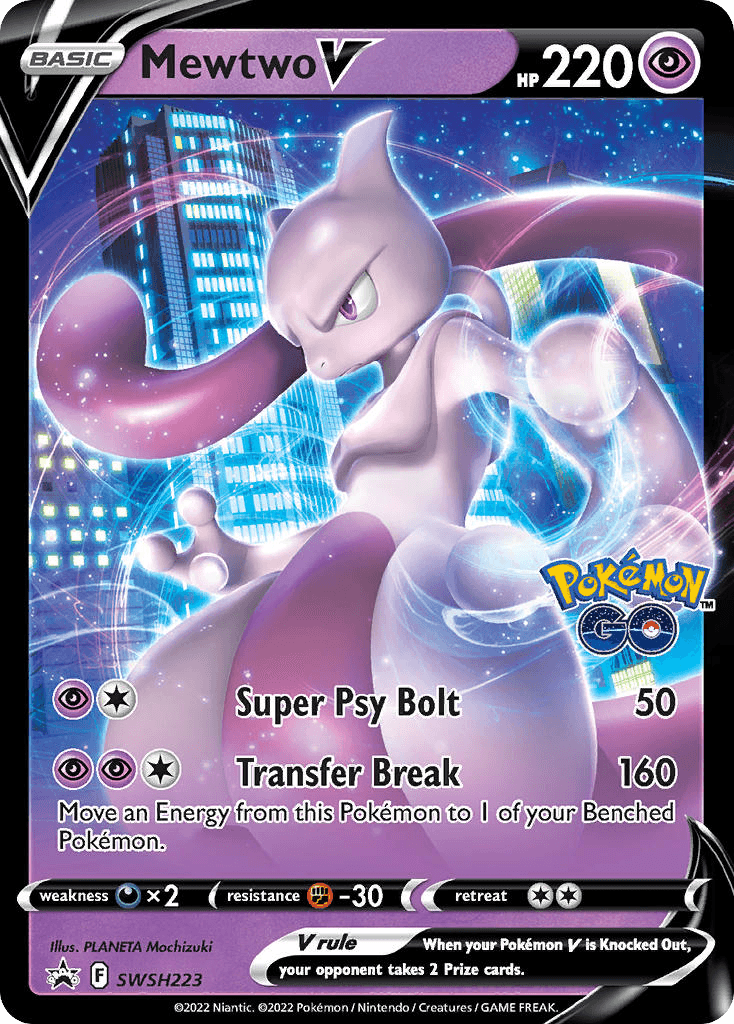 Mewtwo V SWSH Black Star Promos card