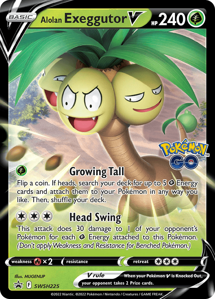 Alolan Exeggutor V SWSH Black Star Promos card