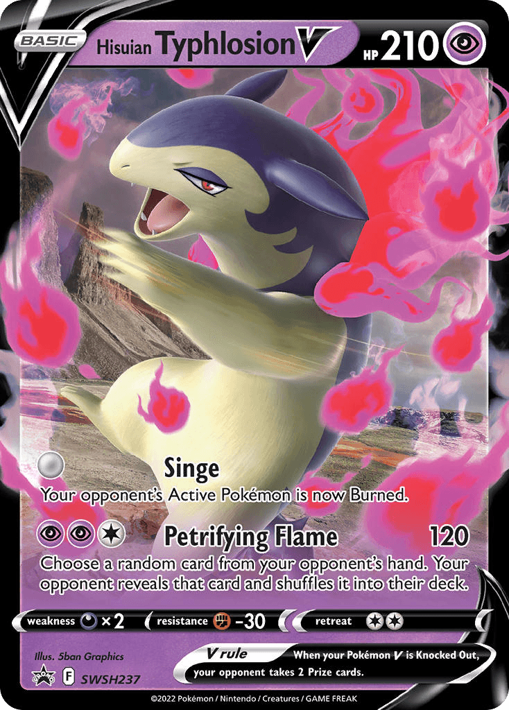 Hisuian Typhlosion V SWSH Black Star Promos card