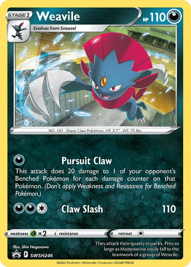 Weavile SWSH Black Star Promos card