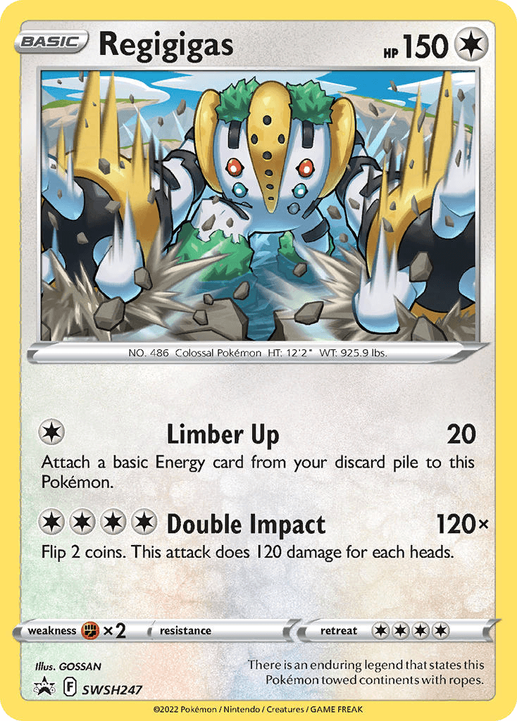 Regigigas SWSH Black Star Promos card