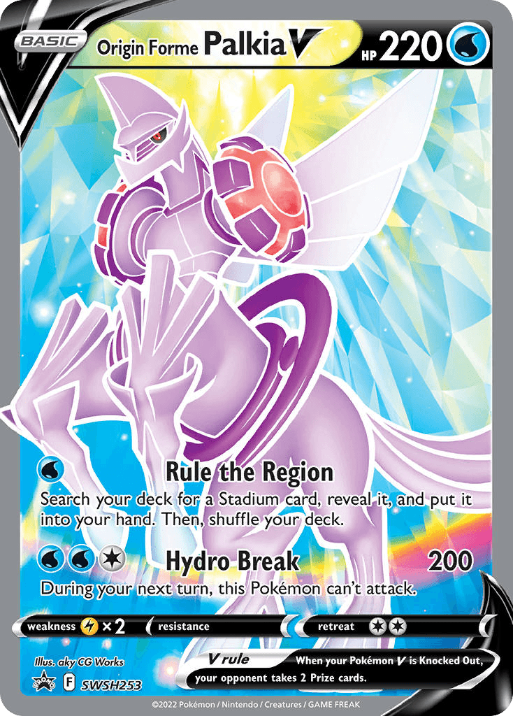 Origin Forme Palkia V SWSH Black Star Promos card