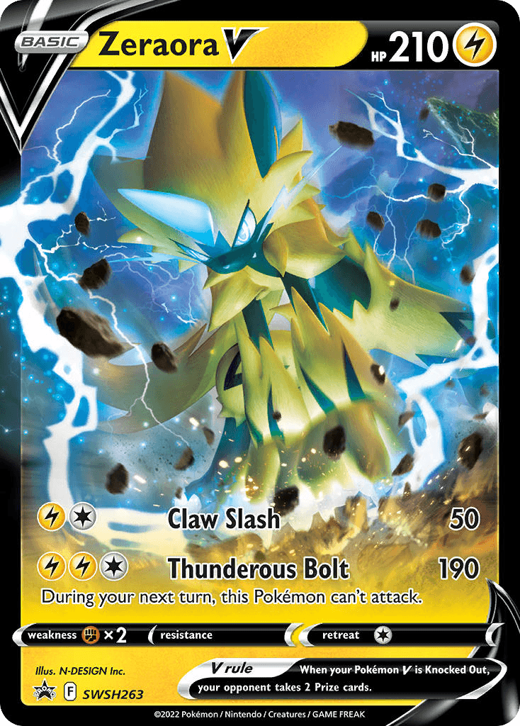 Zeraora V SWSH Black Star Promos card