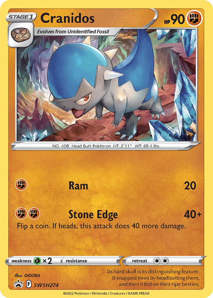 Cranidos SWSH Black Star Promos card