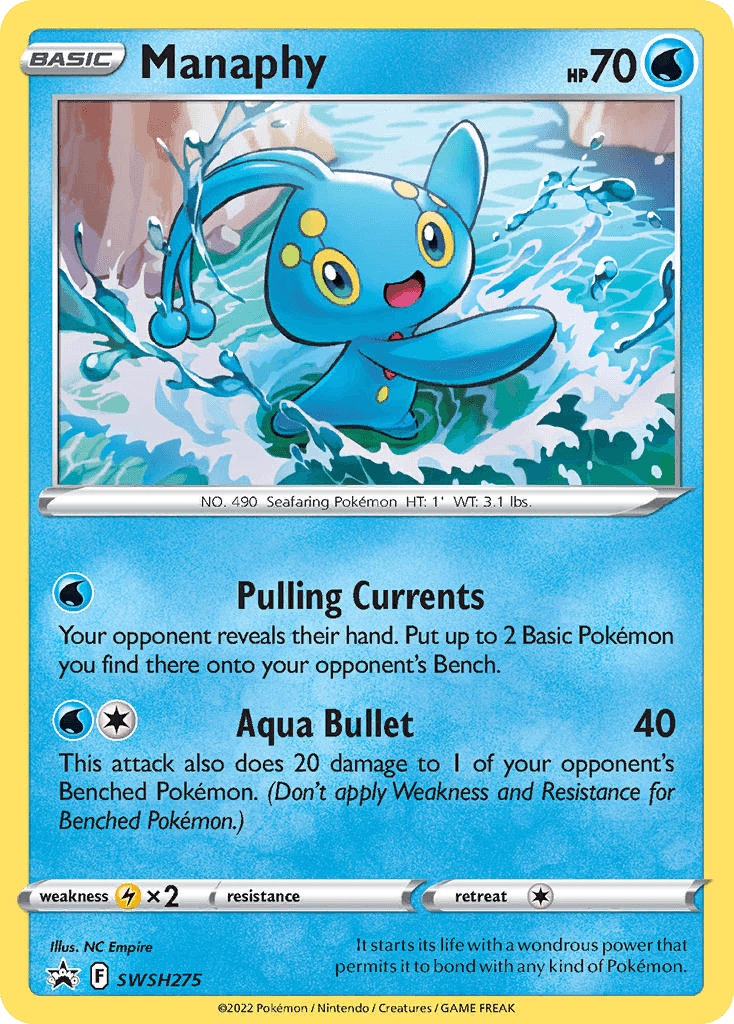 Manaphy SWSH Black Star Promos card