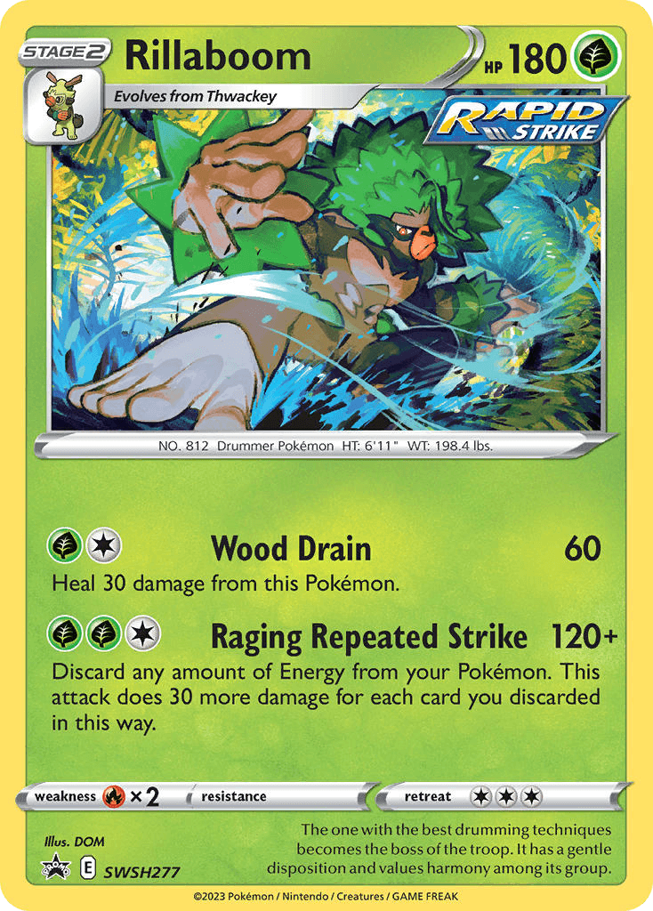 Rillaboom SWSH Black Star Promos card