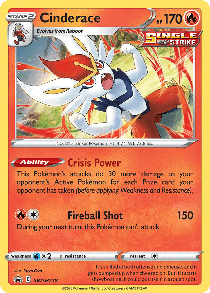 Cinderace SWSH Black Star Promos card