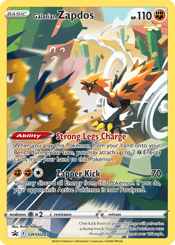 Galarian Zapdos SWSH Black Star Promos card