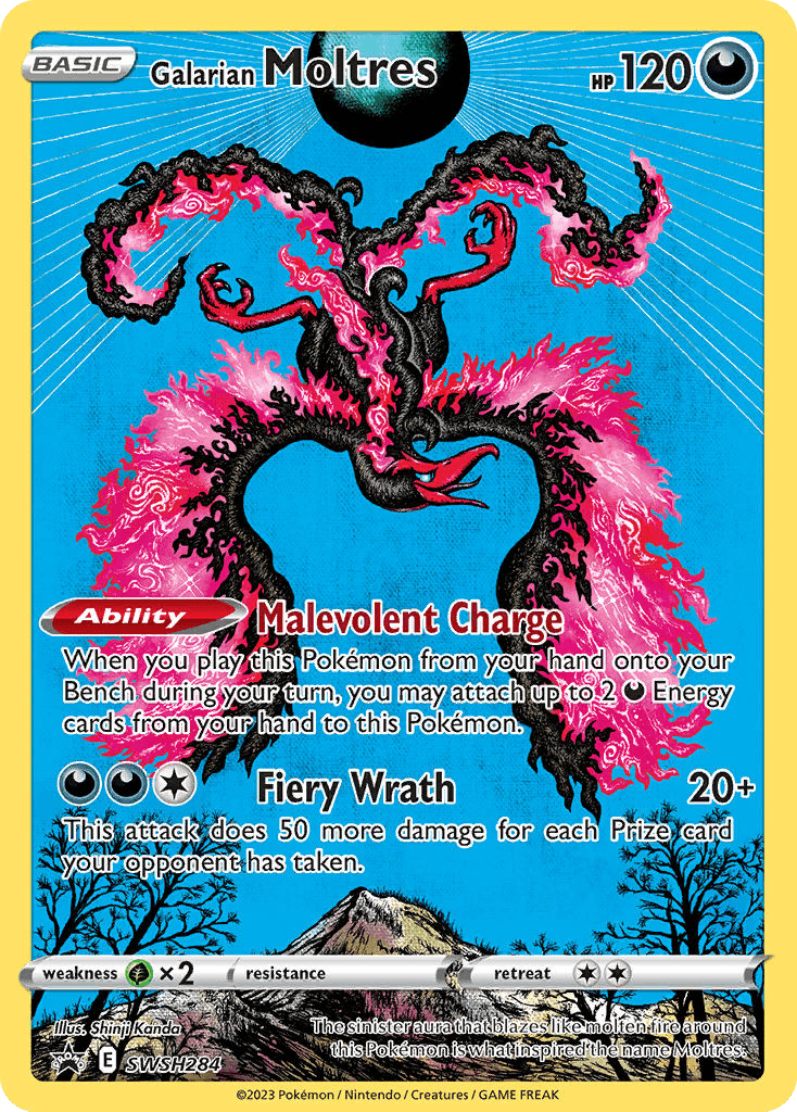 Galarian Moltres SWSH Black Star Promos card