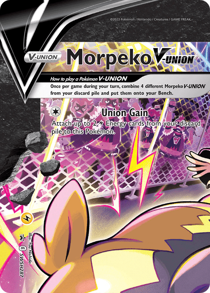 Morpeko V-UNION SWSH Black Star Promos card