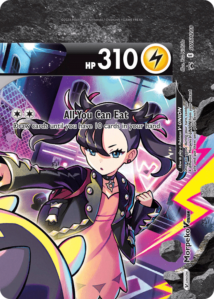 Morpeko V-UNION SWSH Black Star Promos card
