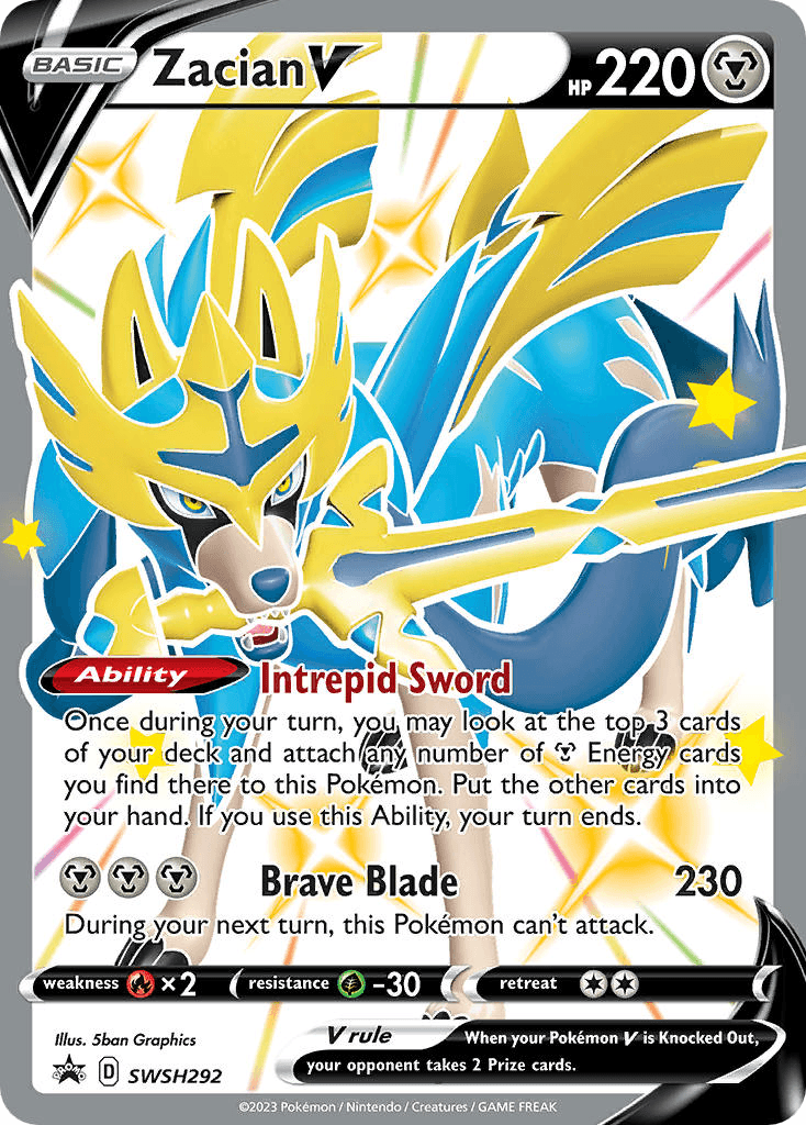 Zacian V SWSH Black Star Promos card