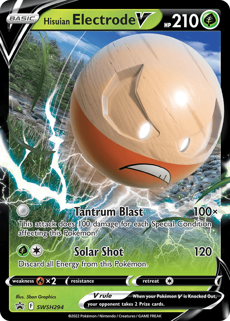 Hisuian Electrode V SWSH Black Star Promos card