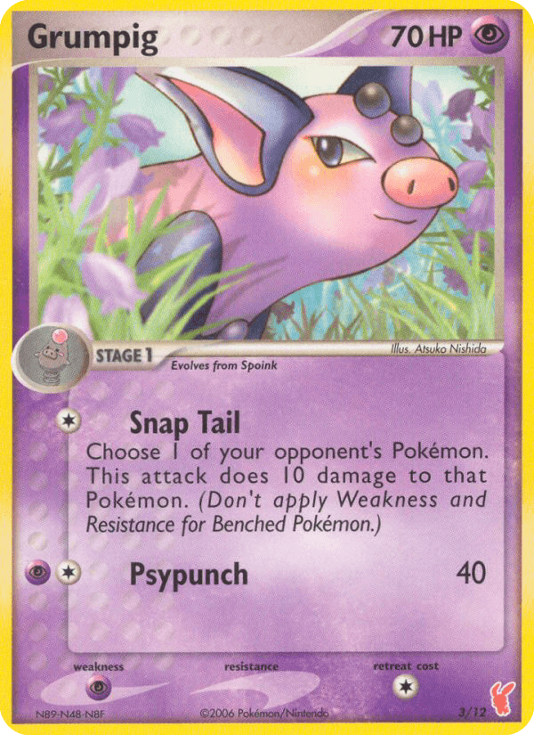 Grumpig EX Trainer Kit 2 Plusle card